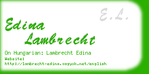 edina lambrecht business card